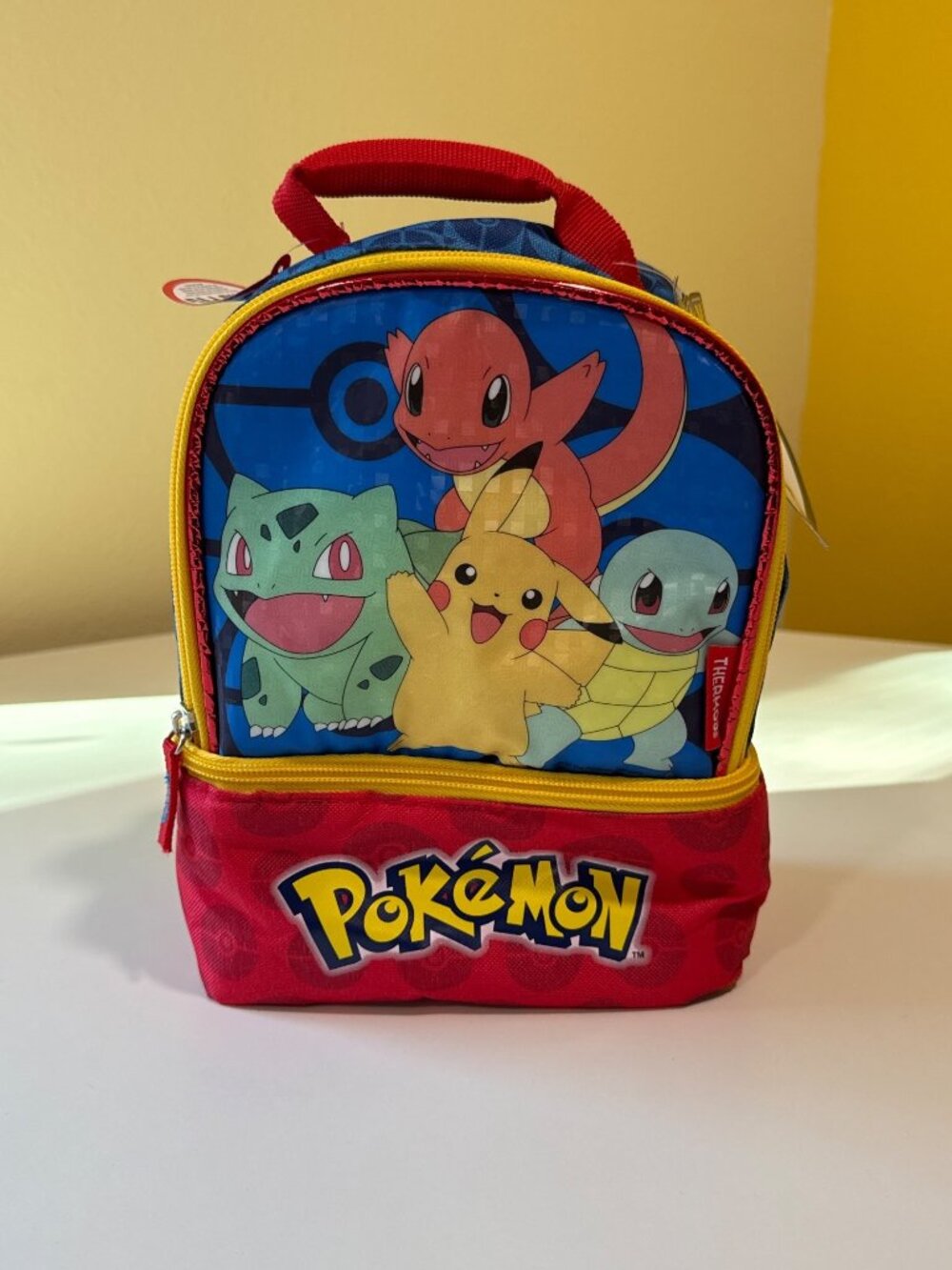 Pokemon Insulated Lunch Bag With Pikachu & Friends Print Dual Compartments Red/B